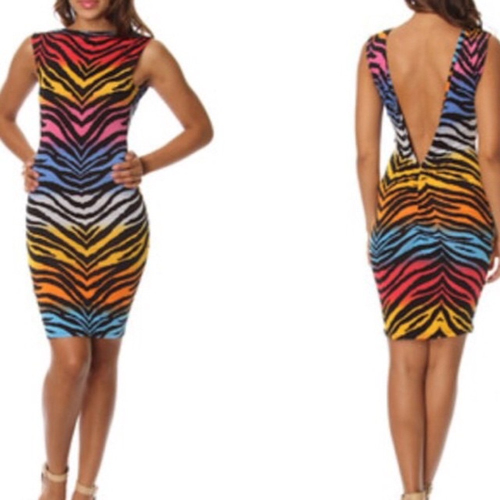 Multicolored  pattern dress